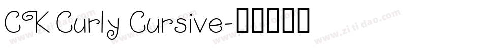 CK Curly Cursive字体转换